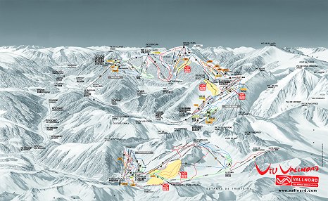 Vallnord Mapa , Vallnord plan , Vallnord map